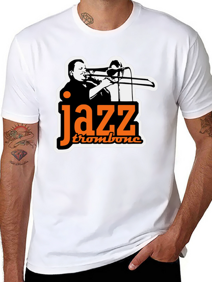 Jazz Trombone Graphic Tee - Black