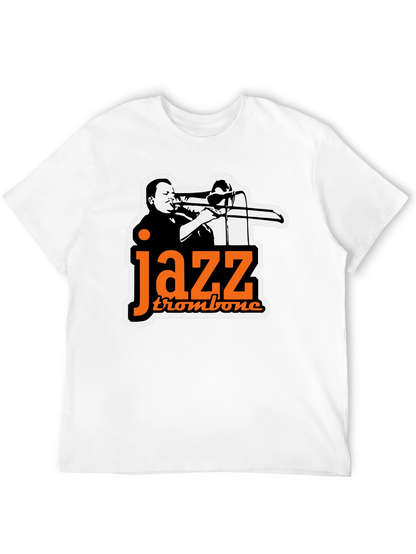 Jazz Trombone Graphic Tee - Black