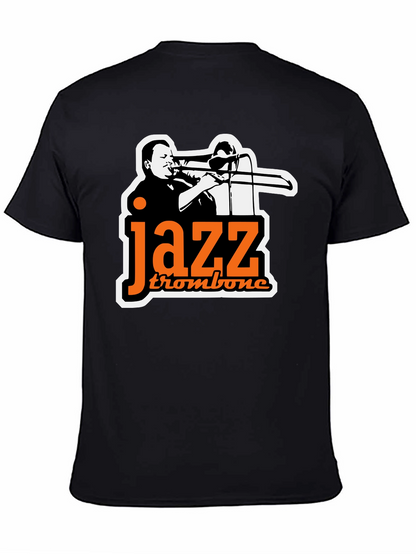 Jazz Trombone Graphic Tee - Black