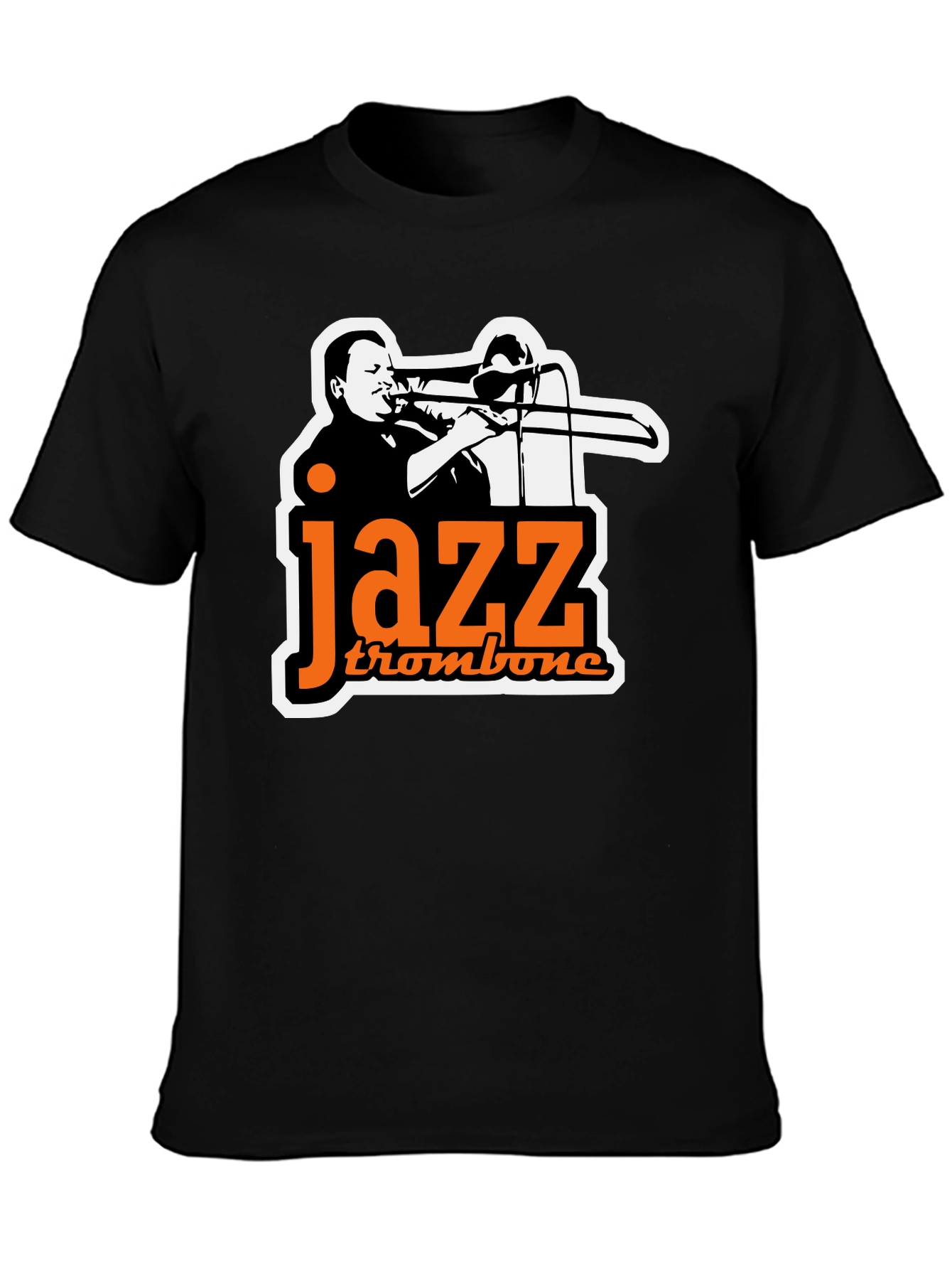 Jazz Trombone Graphic Tee - Black