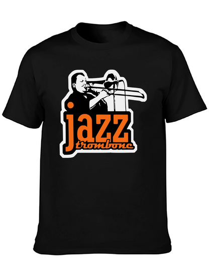 Jazz Trombone Graphic Tee - Black