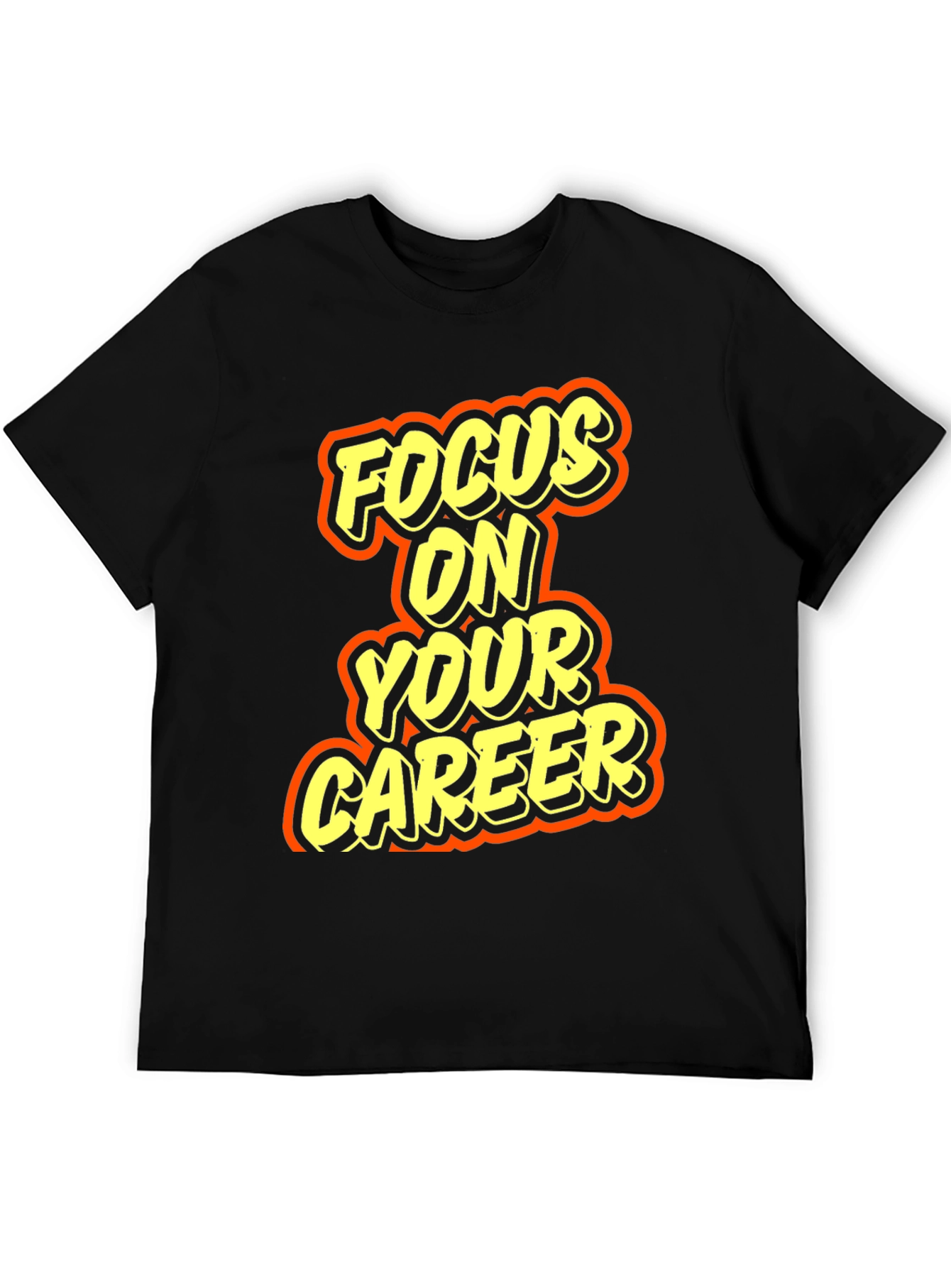 Focus On Your Career Graphic Tee - Black
