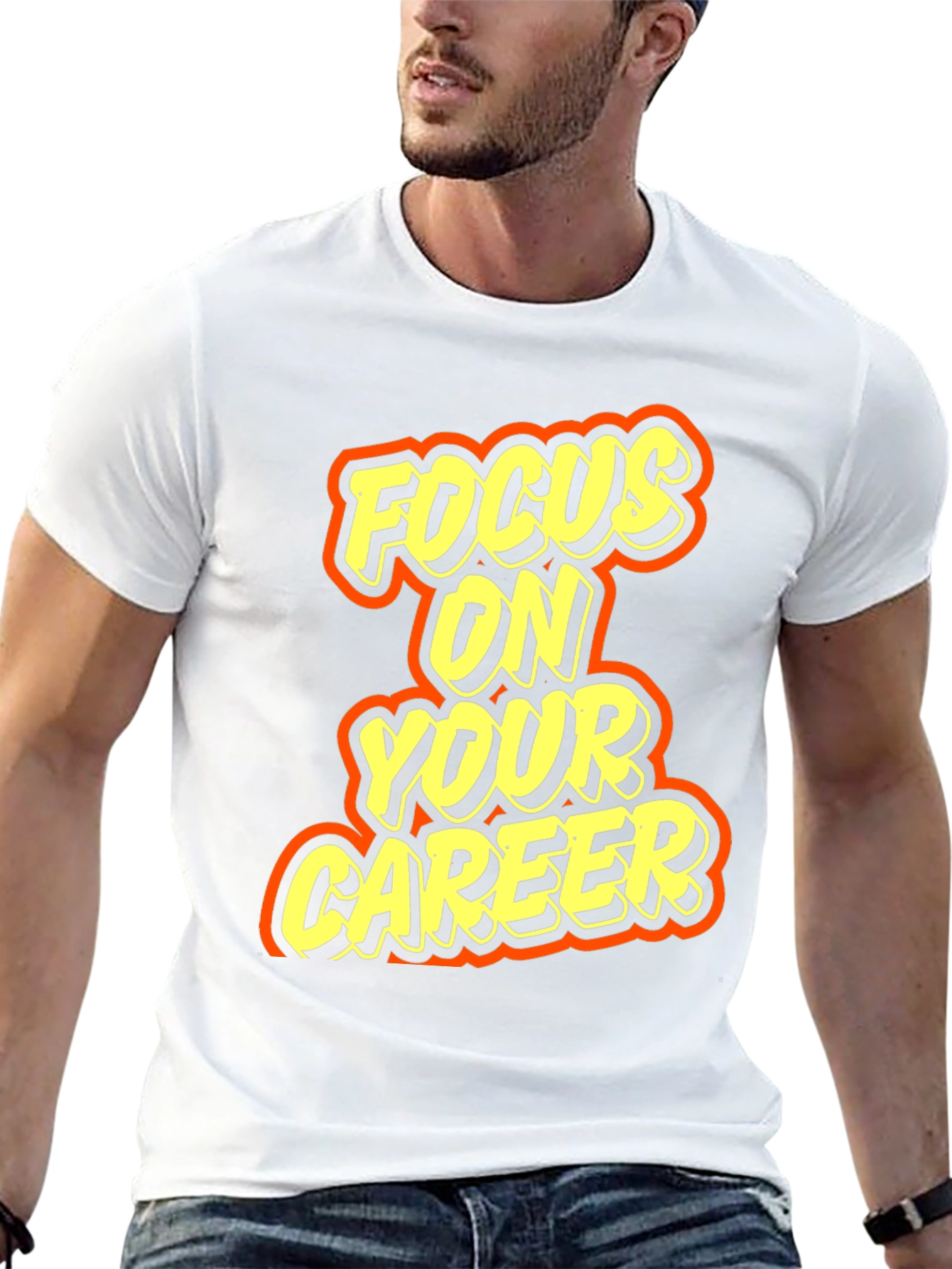 Focus On Your Career Graphic Tee - Black