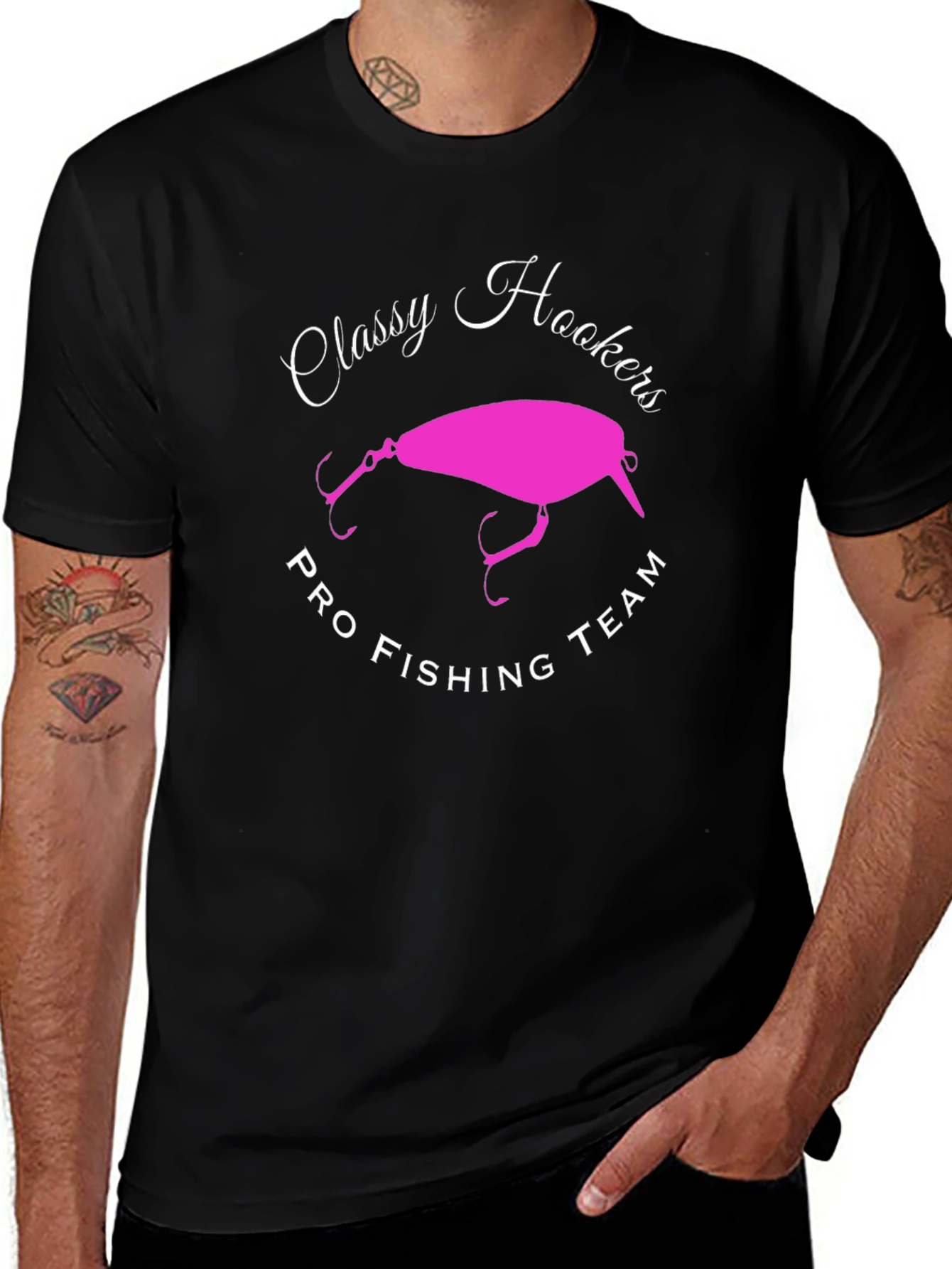 Classy Hookers Pro Fishing Team Graphic T-Shirt