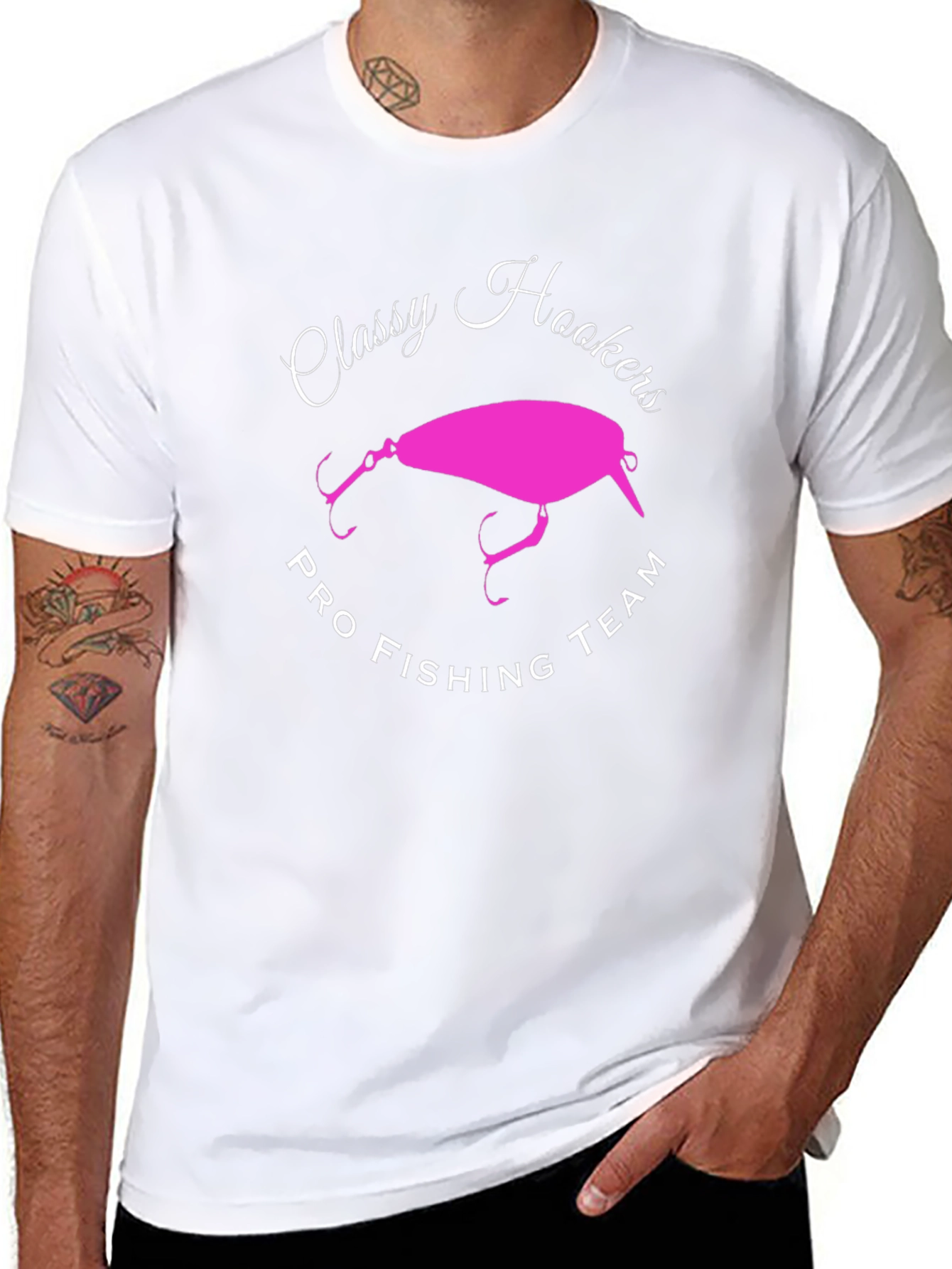 Classy Hookers Pro Fishing Team Graphic T-Shirt