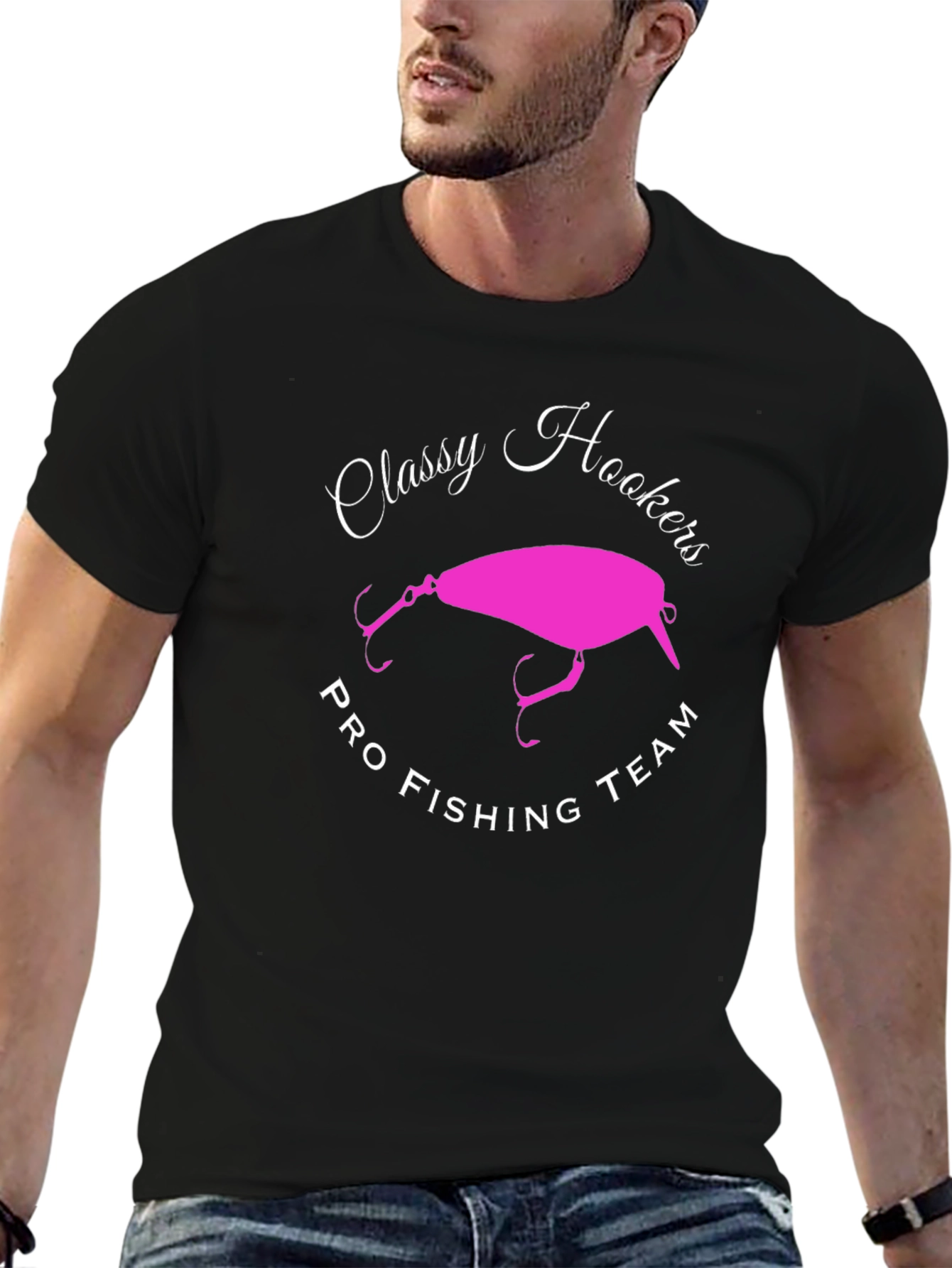 Classy Hookers Pro Fishing Team Graphic T-Shirt