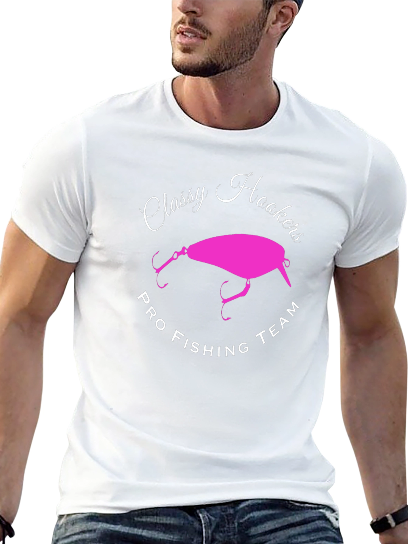 Classy Hookers Pro Fishing Team Graphic T-Shirt