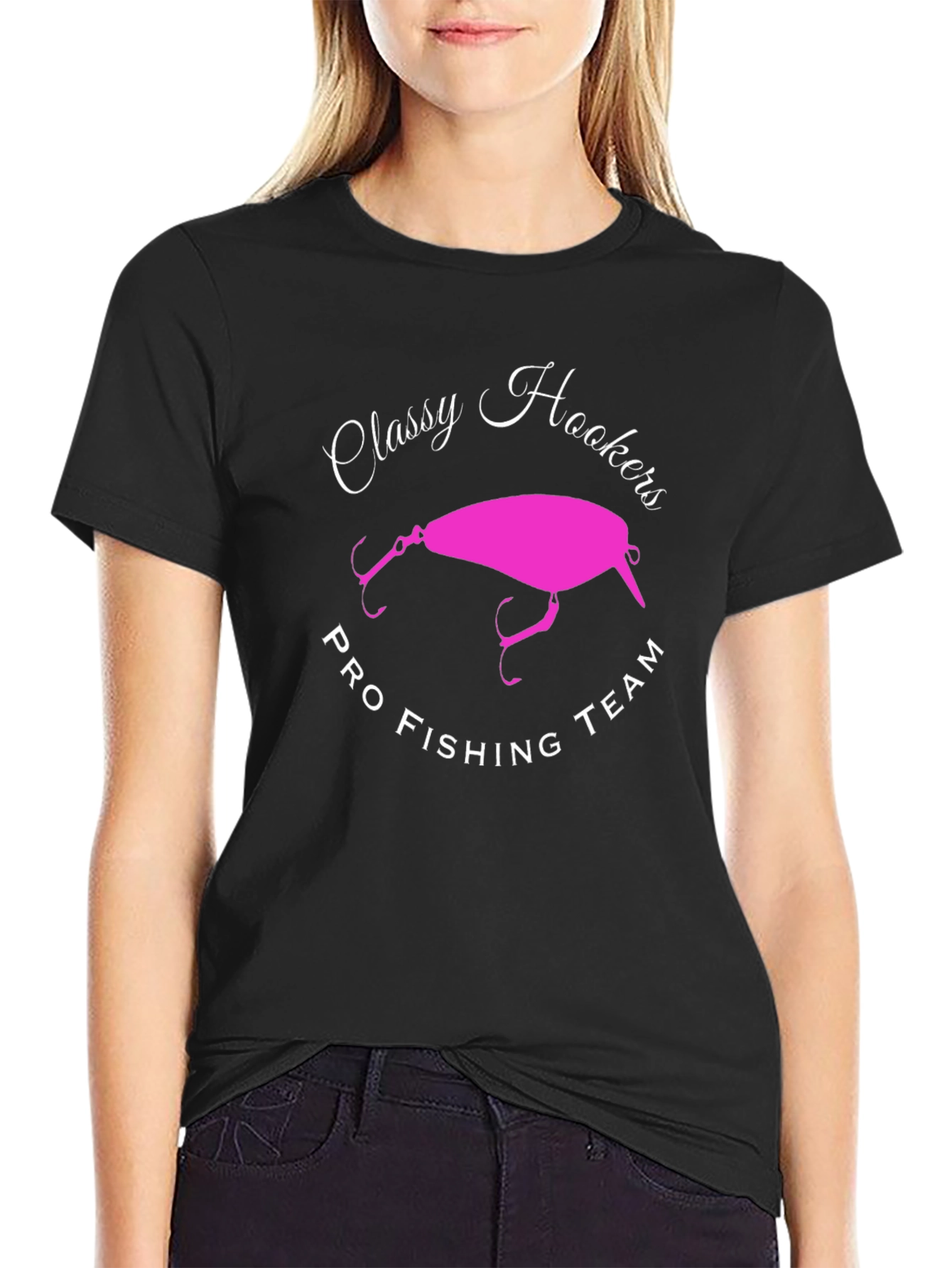 Classy Hookers Pro Fishing Team Graphic T-Shirt