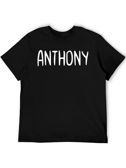 Personalized Anthony Black T-Shirt - Custom Name Tee