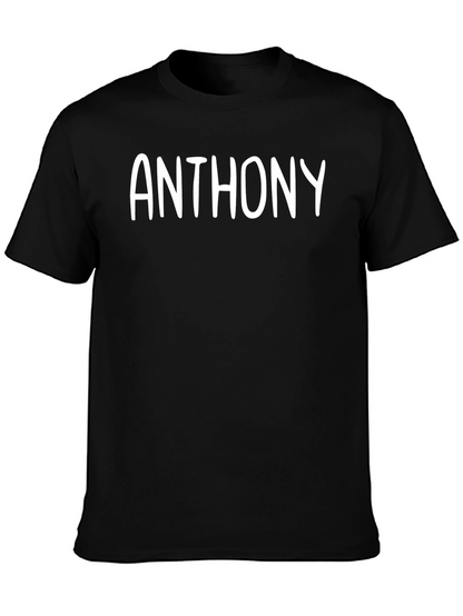 Personalized Anthony Black T-Shirt - Custom Name Tee