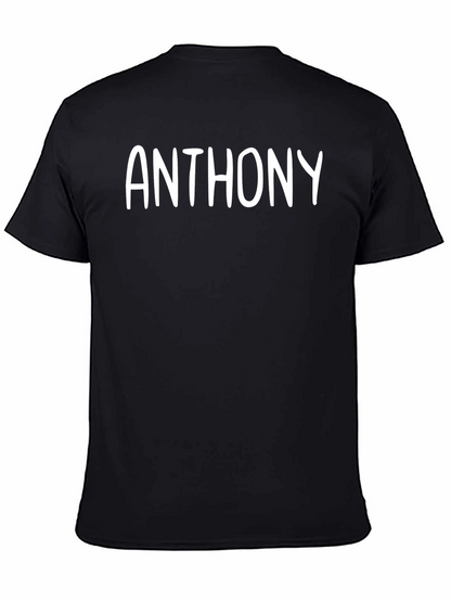Personalized Anthony Black T-Shirt - Custom Name Tee