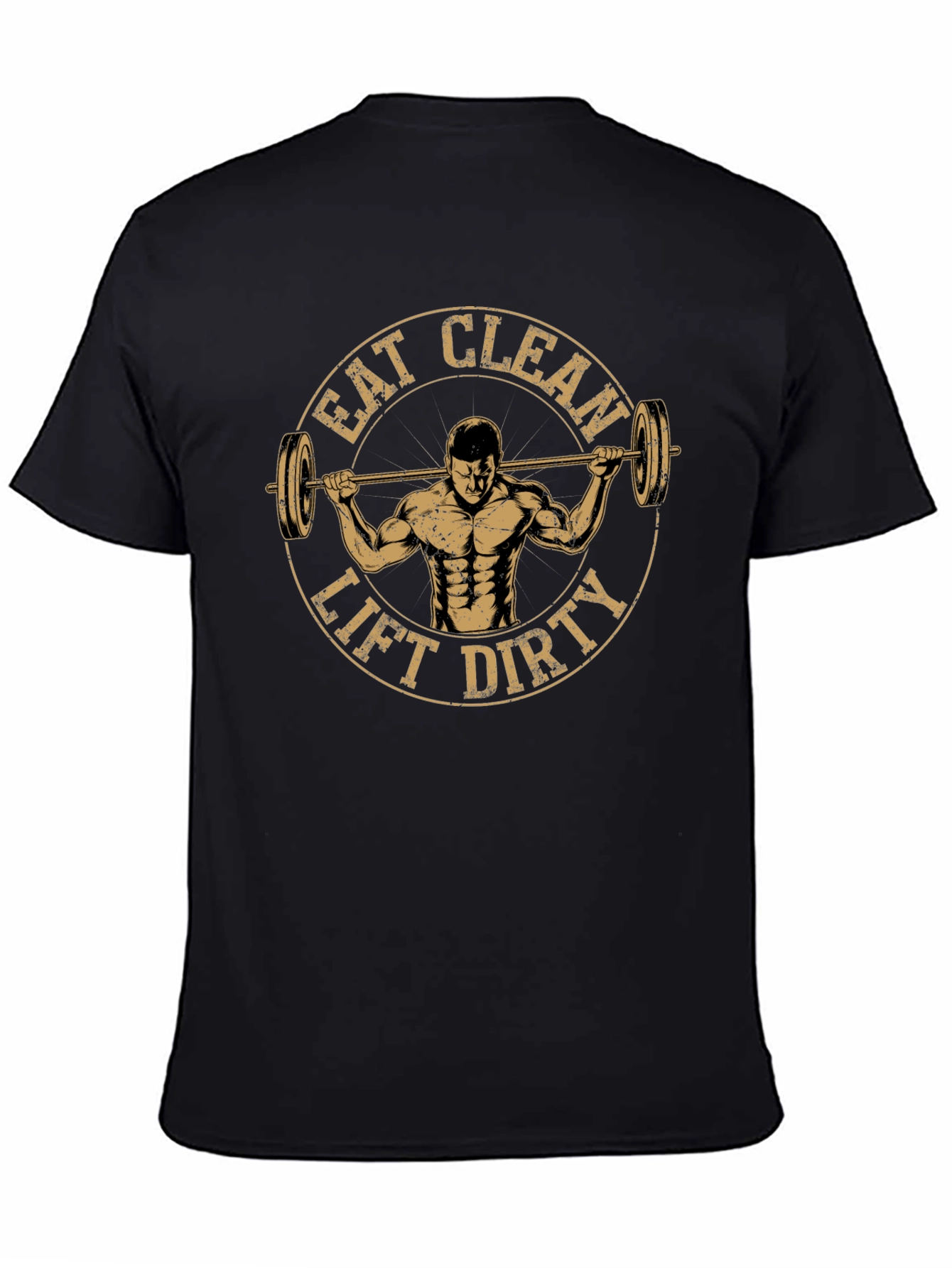 Eat Clean Lift Dirty Black Graphic Tee