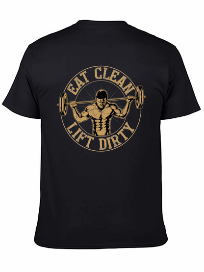 Eat Clean Lift Dirty Black Graphic Tee