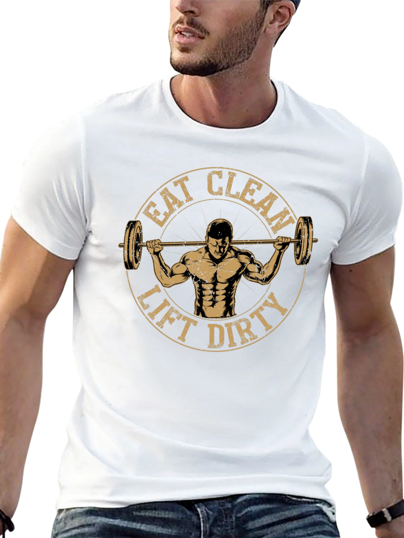 Eat Clean Lift Dirty Black Graphic Tee