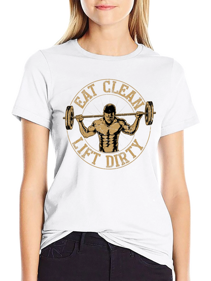 Eat Clean Lift Dirty Black Graphic Tee