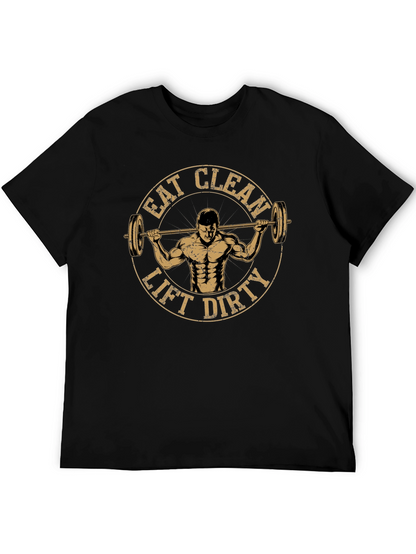 Eat Clean Lift Dirty Black Graphic Tee