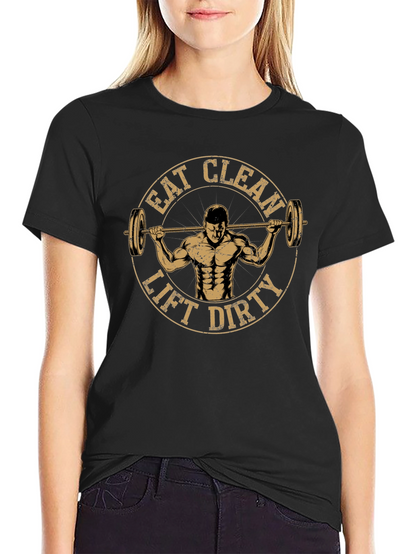 Eat Clean Lift Dirty Black Graphic Tee