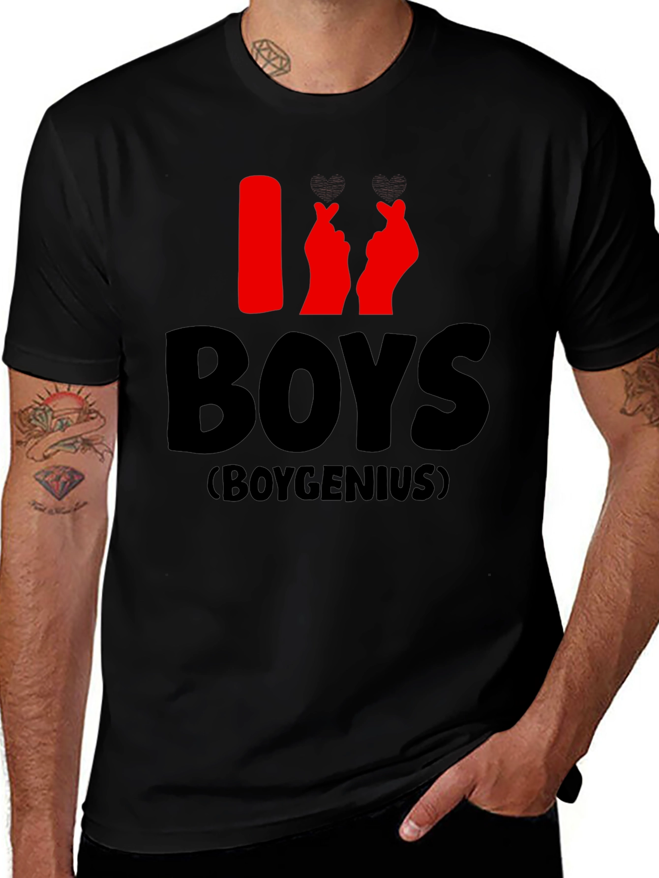 I Heart Boys T-Shirt - Boygenius Design
