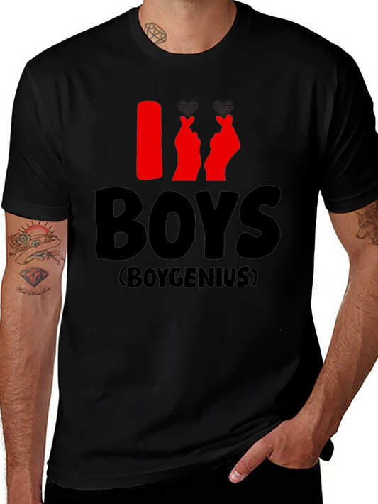 I Heart Boys T-Shirt - Boygenius Design