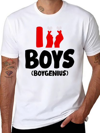 I Heart Boys T-Shirt - Boygenius Design