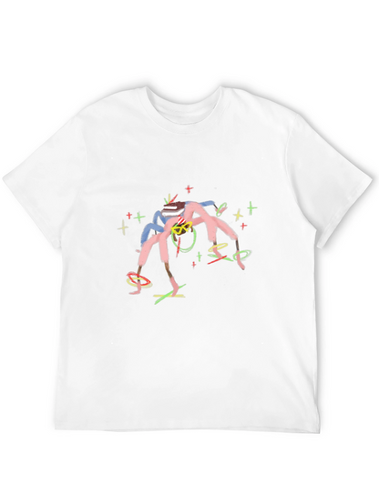 Abstract Art Graphic Print Black T-Shirt