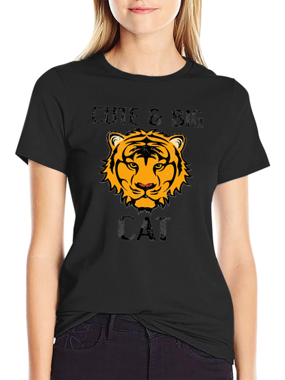 Cute & Big Cat T-Shirt - Tiger Design