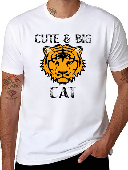 Cute & Big Cat T-Shirt - Tiger Design