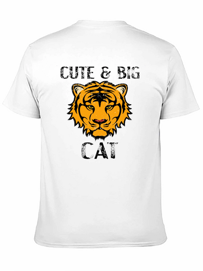 Cute & Big Cat T-Shirt - Tiger Design