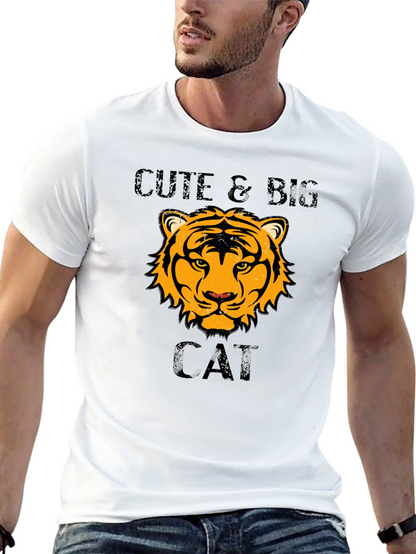 Cute & Big Cat T-Shirt - Tiger Design