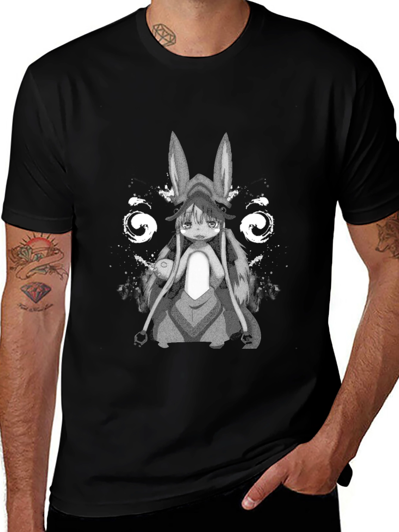 Anime Manga Rabbit Girl Graphic T-Shirt