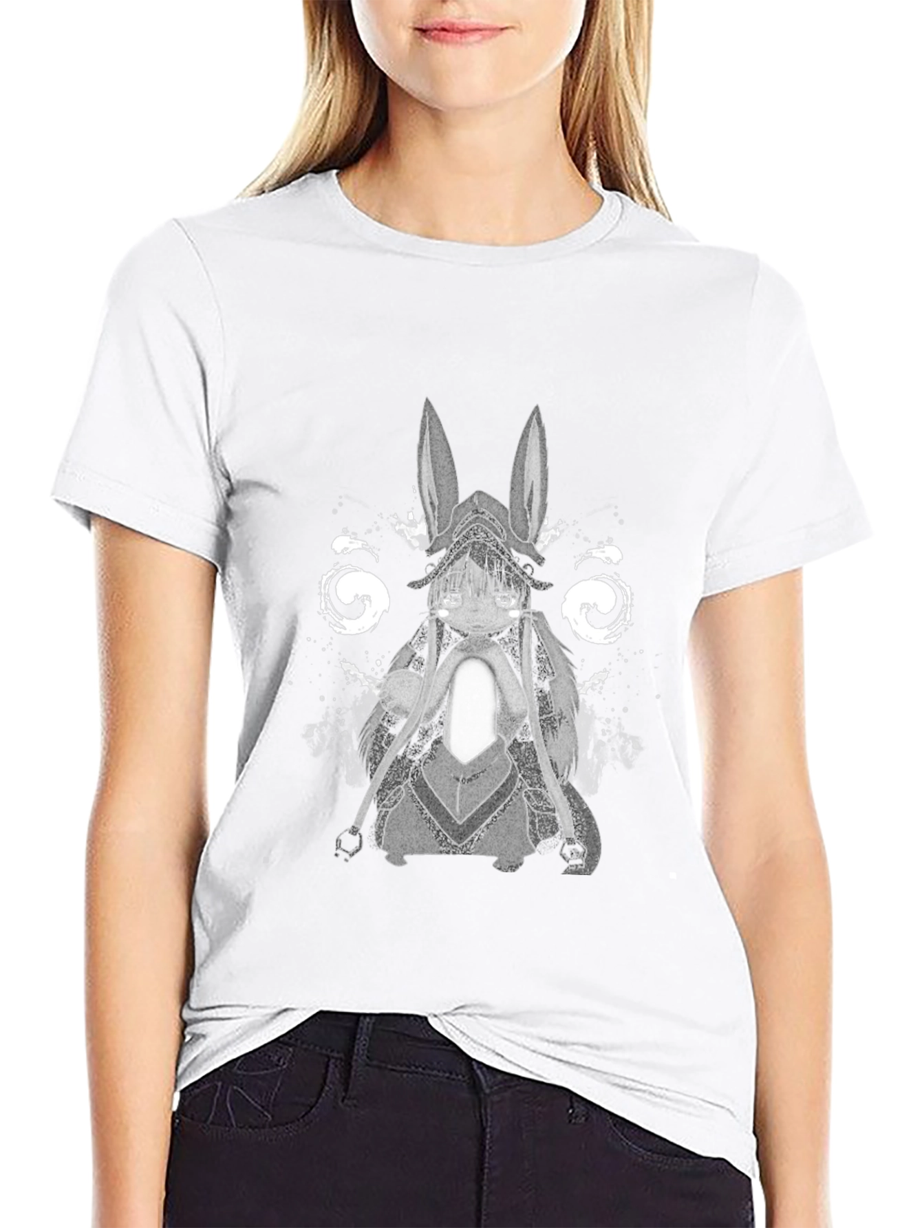 Anime Manga Rabbit Girl Graphic T-Shirt