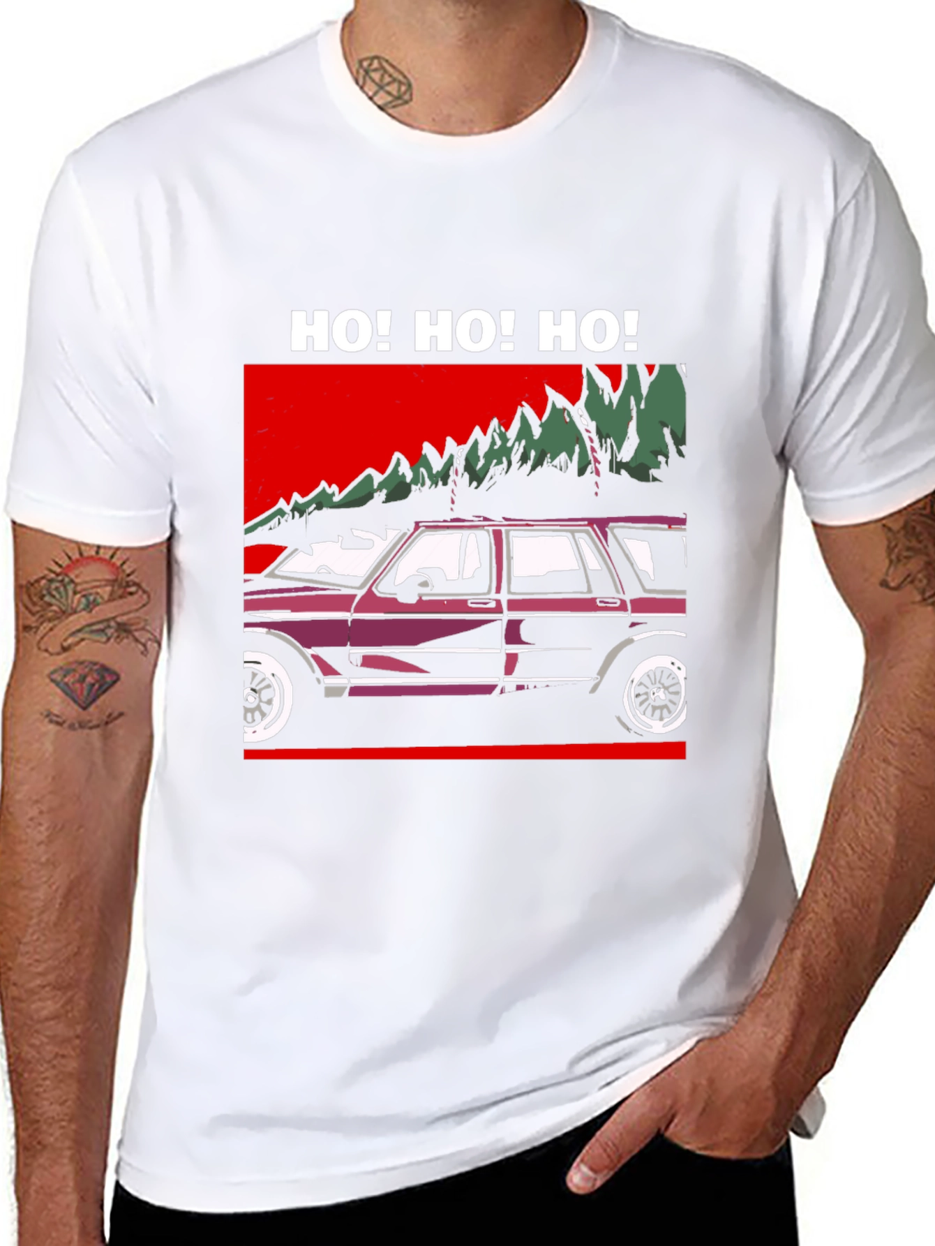 Ho! Ho! Ho! Christmas Car T-Shirt