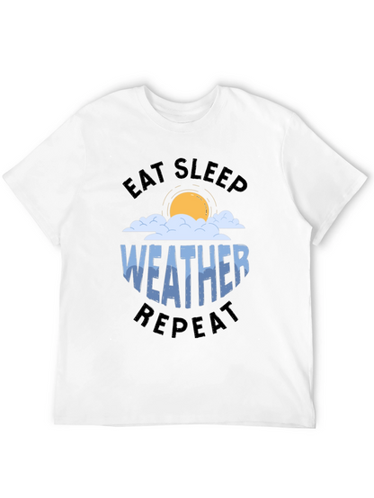 Eat Sleep Weather Repeat Graphic Tee