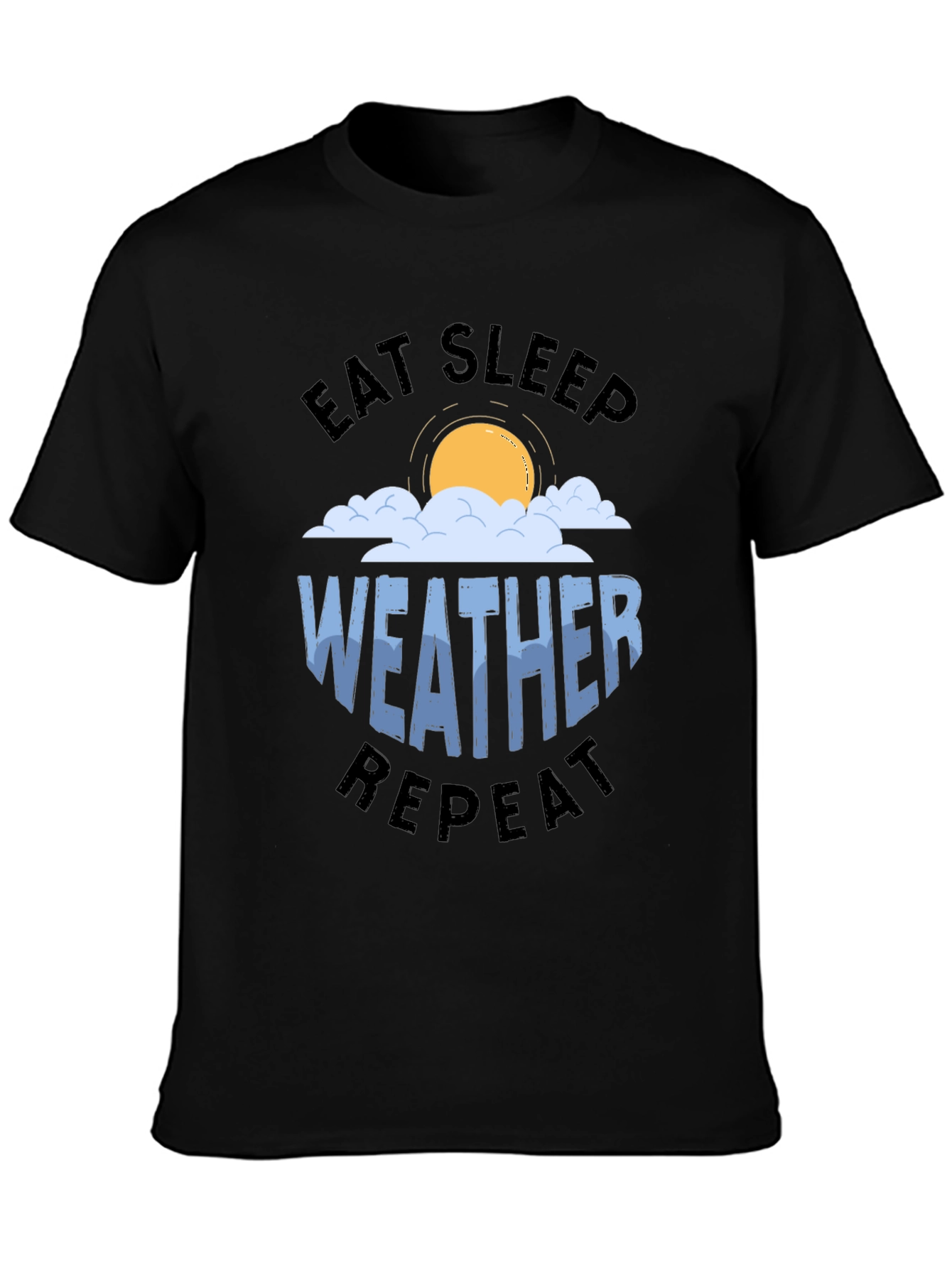 Eat Sleep Weather Repeat Graphic Tee