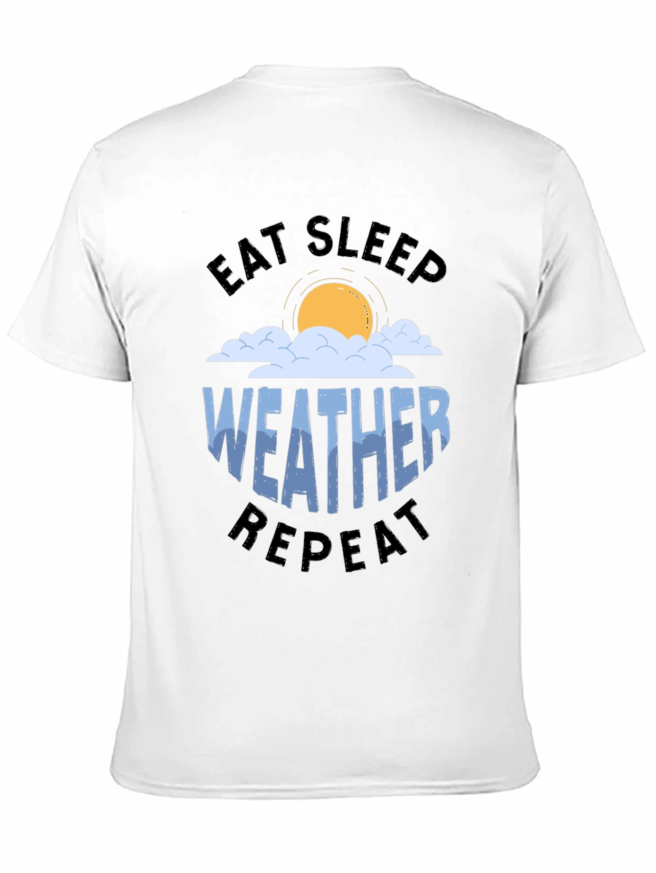 Eat Sleep Weather Repeat Graphic Tee