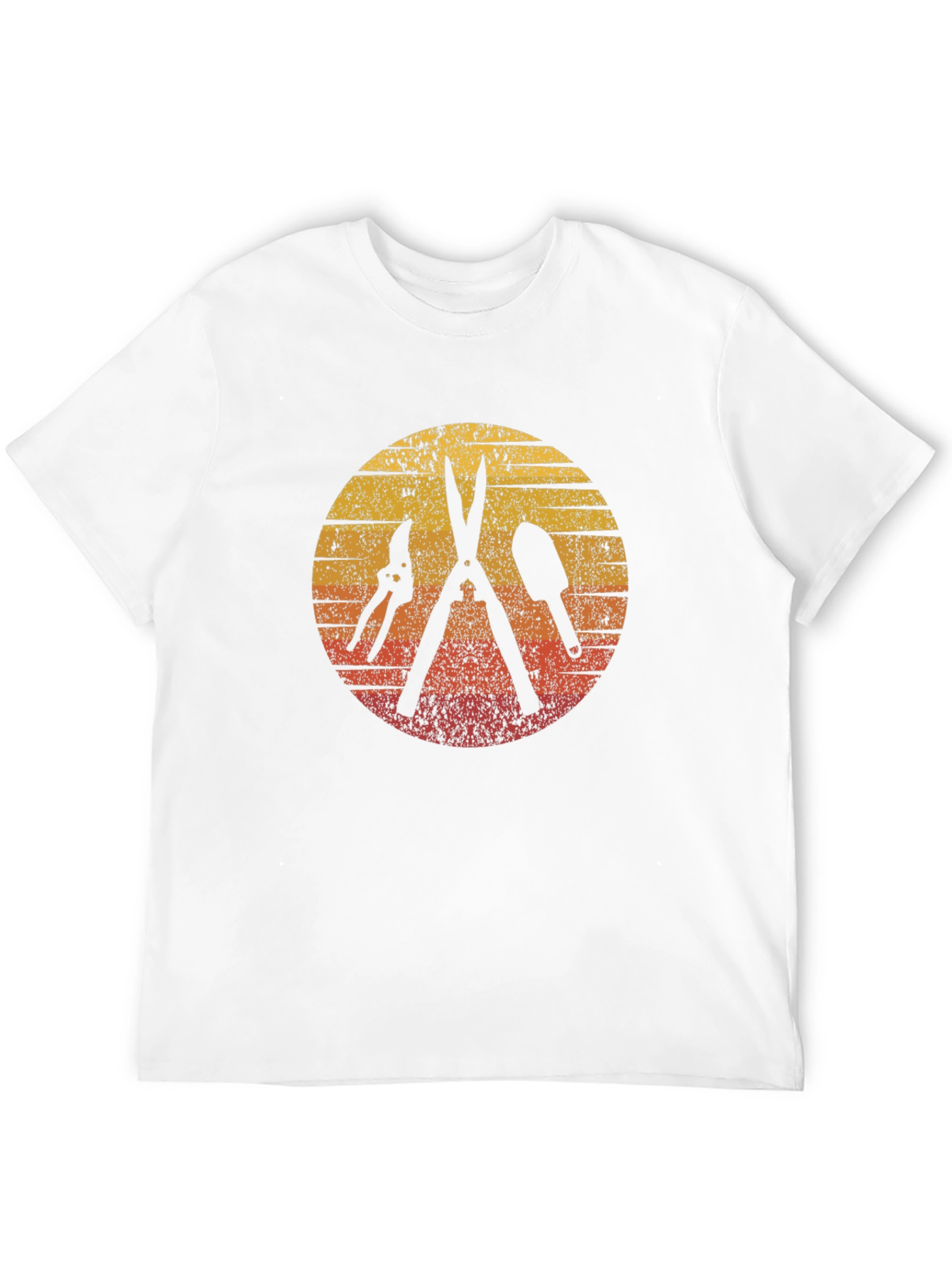 Gardening Tool Silhouette Graphic Tee - Black