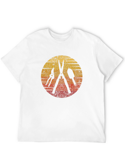 Gardening Tool Silhouette Graphic Tee - Black