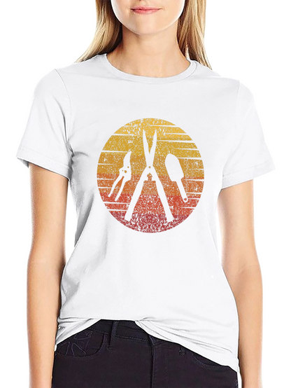 Gardening Tool Silhouette Graphic Tee - Black