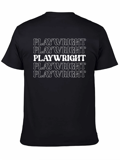 Playwright Tee - Black Crew Neck Graphic T-Shirt