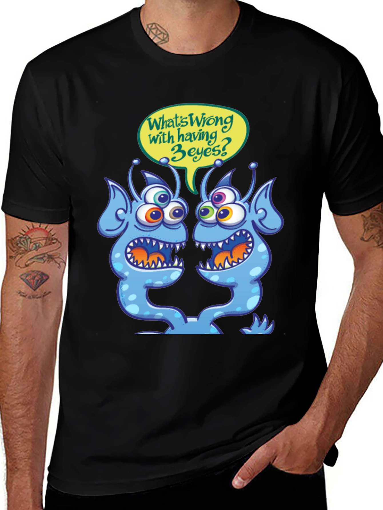 3-Eyed Alien T-Shirt - Funny Graphic Tee
