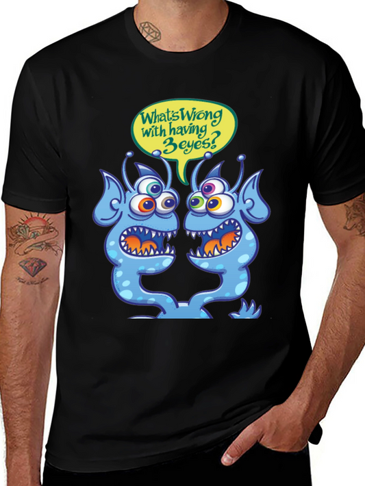 3-Eyed Alien T-Shirt - Funny Graphic Tee