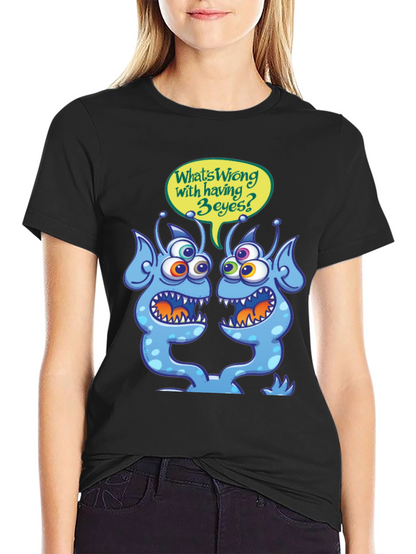 3-Eyed Alien T-Shirt - Funny Graphic Tee