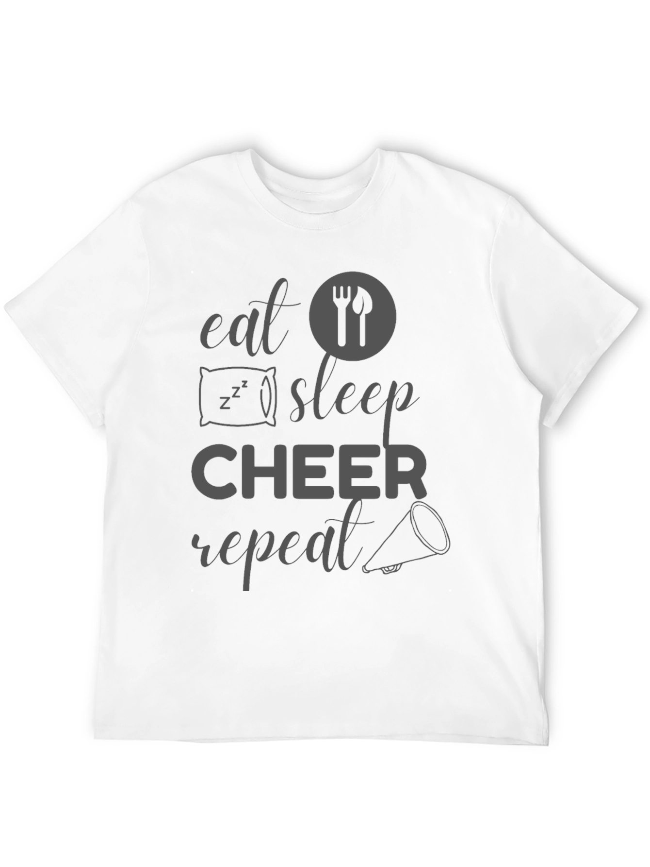 Eat Sleep Cheer Repeat Graphic T-Shirt