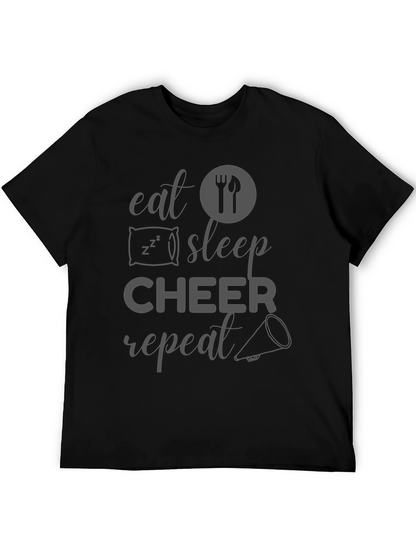 Eat Sleep Cheer Repeat Graphic T-Shirt
