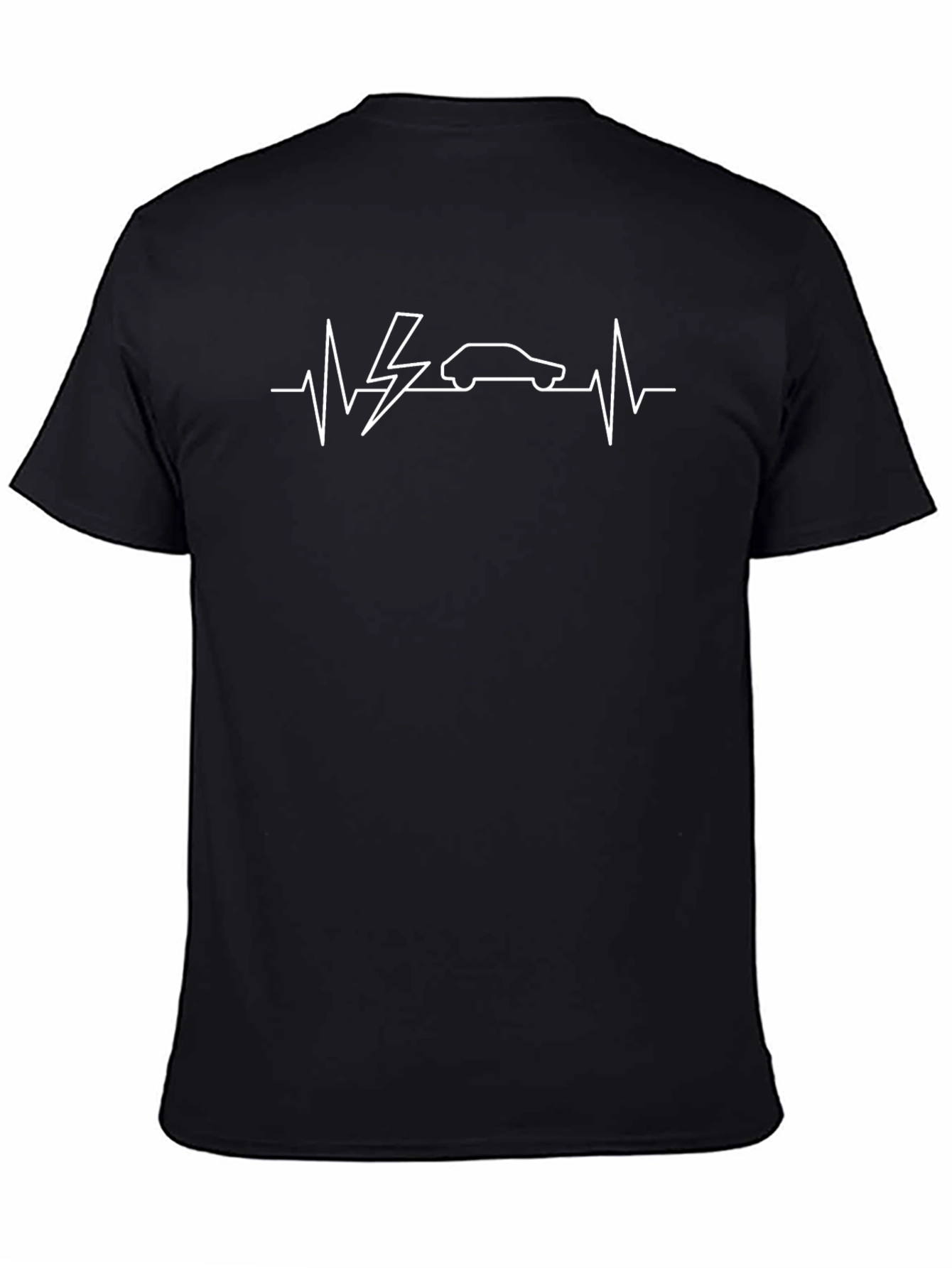 Electric Car Heartbeat T-Shirt - Modern Style