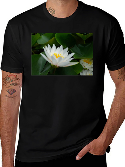 Lotus Flower Black T-Shirt
