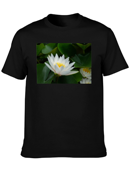 Lotus Flower Black T-Shirt