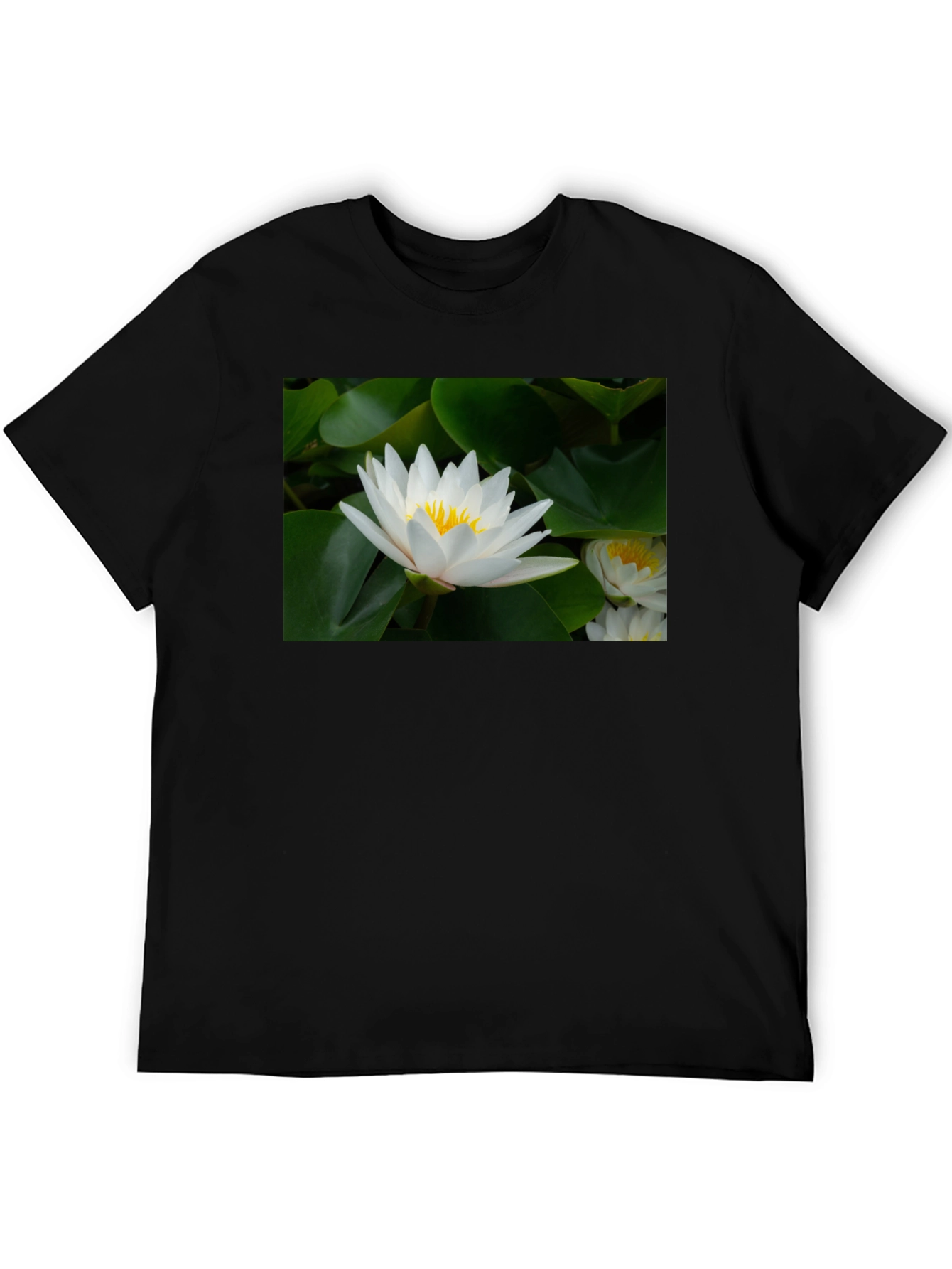 Lotus Flower Black T-Shirt