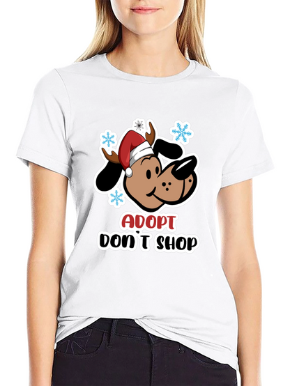 Adopt Dont Shop Dog Christmas T-Shirt