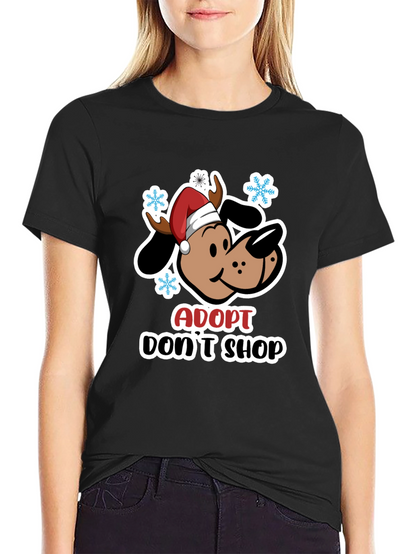 Adopt Dont Shop Dog Christmas T-Shirt